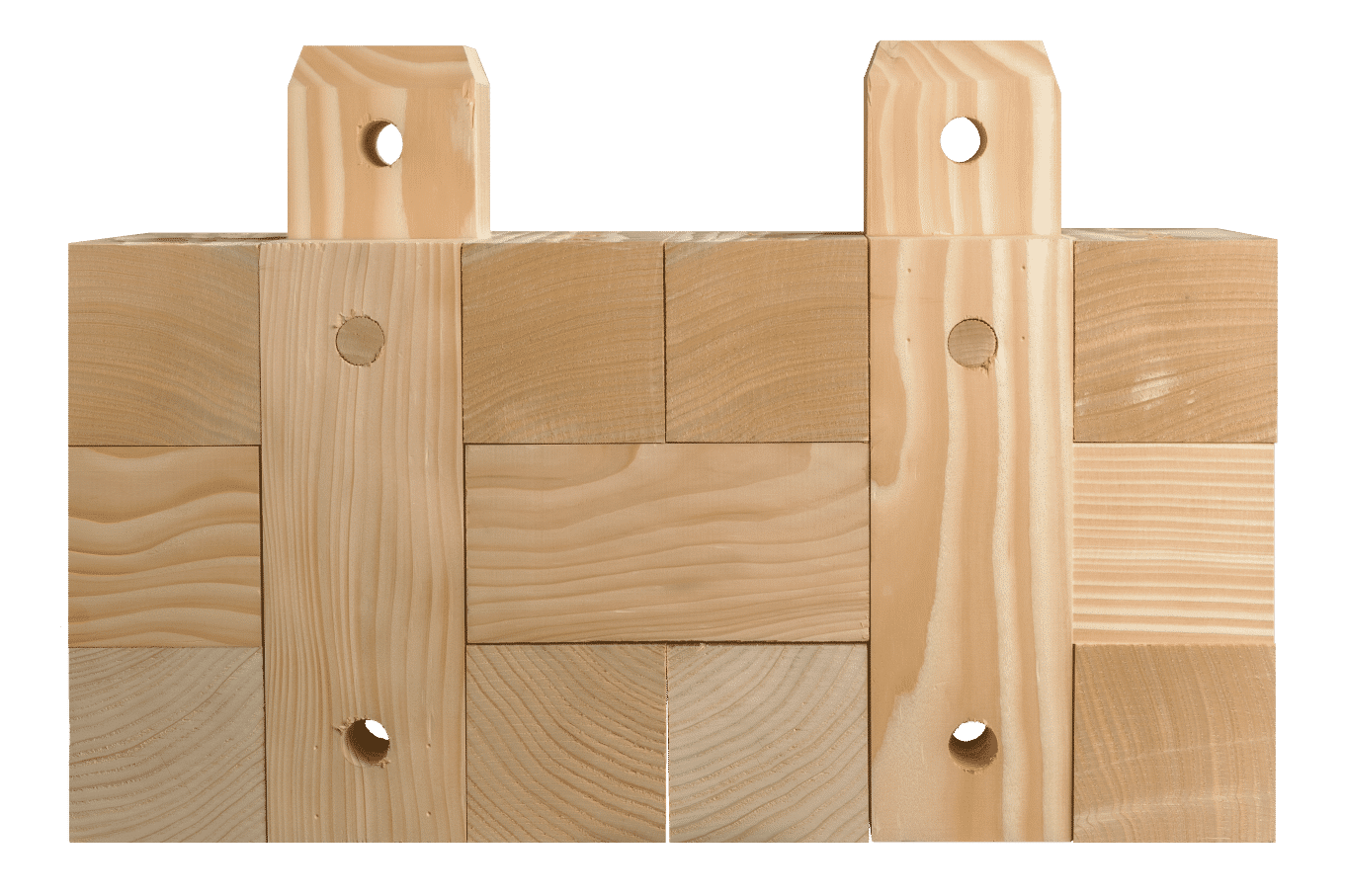 modularer Holzbau: Seitenansicht des BRIQ 25-50
