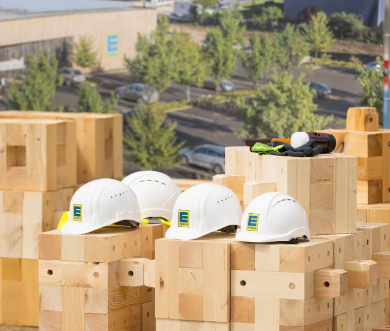 »Recyclebarer Holz-Supermarkt« wächst in die Höhe