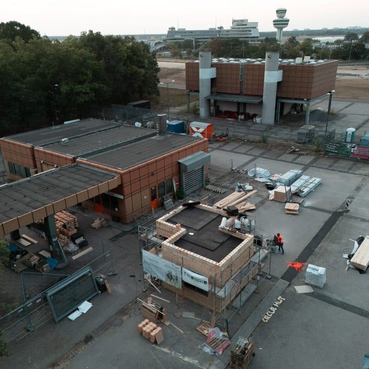 Pavillon für zirkuläres Bauen auf dem Gelände der Urban Tech Republic